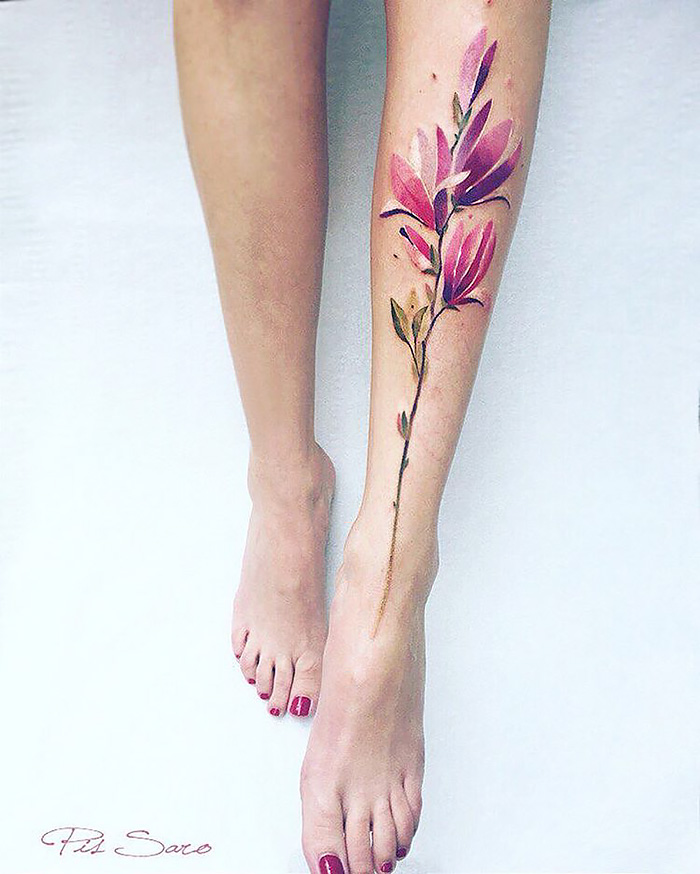 Цветочные татуировки, которые расцветают на теле