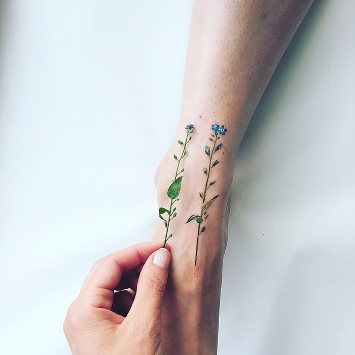 Цветочные татуировки, которые расцветают на теле