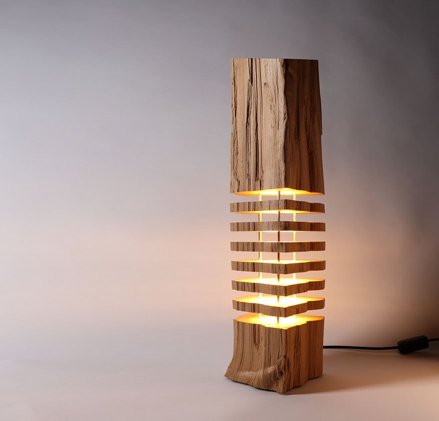 Деревянные светильники-поленья от Пола Фёклера