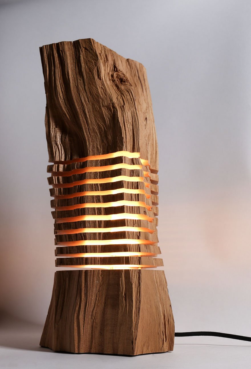 Деревянные светильники-поленья от Пола Фёклера