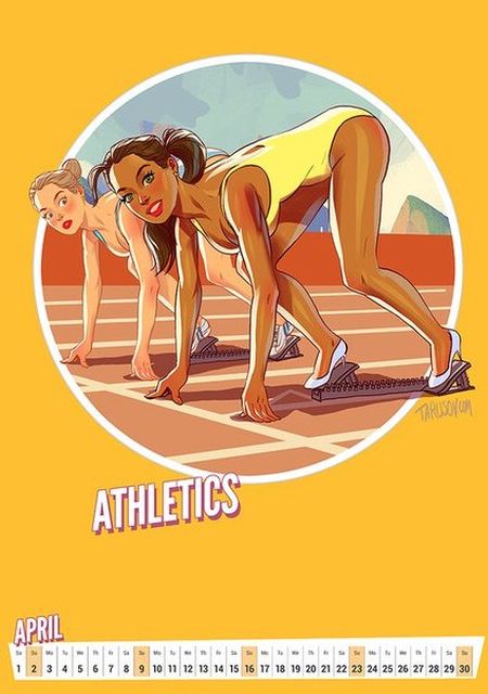 Олимпийский пин-ап календарь от Андрея Тарусова