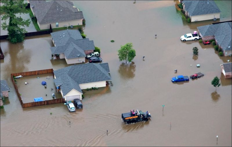 Сильнейшее наводнение в Луизиане