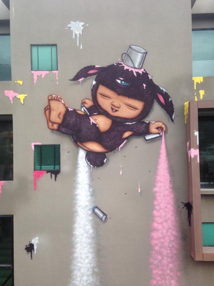 Уличные рисунки из Таиланда от Alex Face