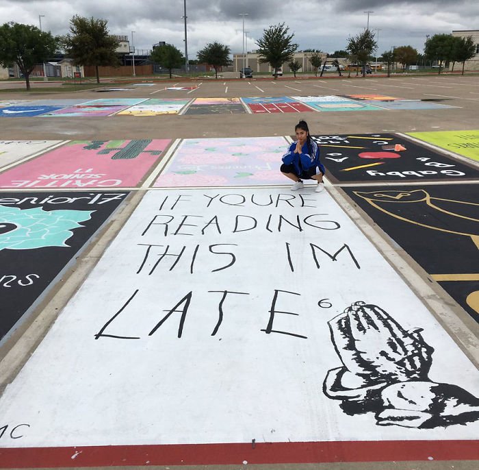 Американским школьникам разрешили раскрасить места для парковки