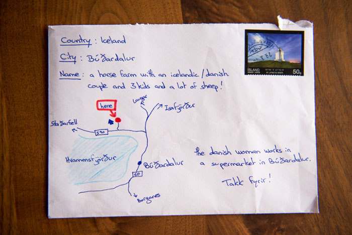 Отчаянный исландец отправил письмо с картой вместо адреса на конверте