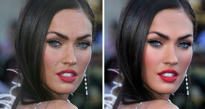 Фотографии знаменитостей до и после фотошопа