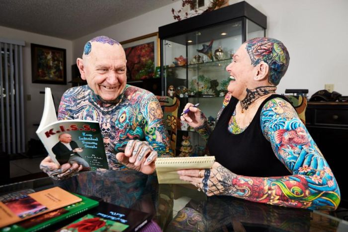 Самые татуированные пенсионеры из Книги рекордов Гиннесса