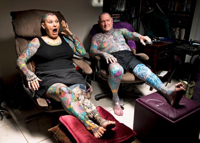 Самые татуированные пенсионеры из Книги рекордов Гиннесса