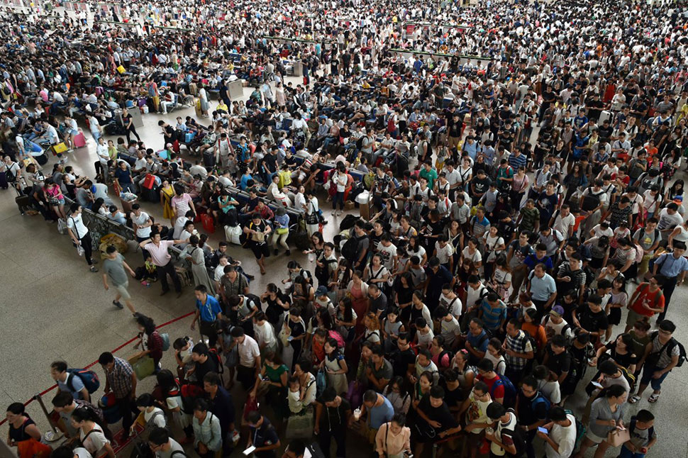 Фотографии о том, насколько много людей в Китае