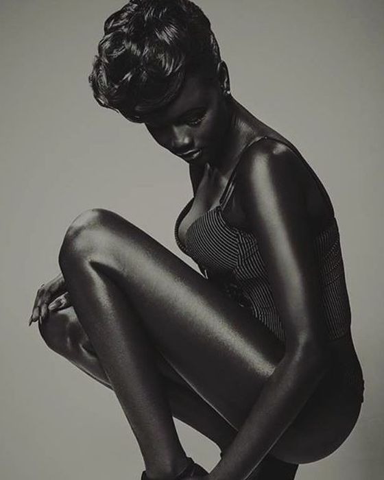 Худия Диоп - модель с самой темной кожей в мире