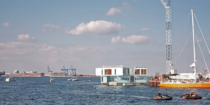 Плавающие общежития из морских контейнеров для датских студентов