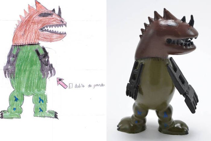 Игрушки, напечатанные на 3D-принтере по мотивам детских рисунков