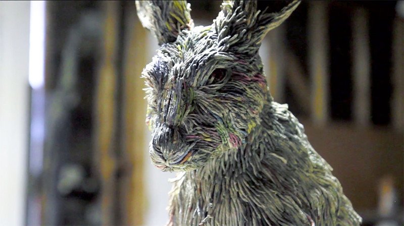 Скульптуры животных из газет от японской художницы Чие Хитоцуямы