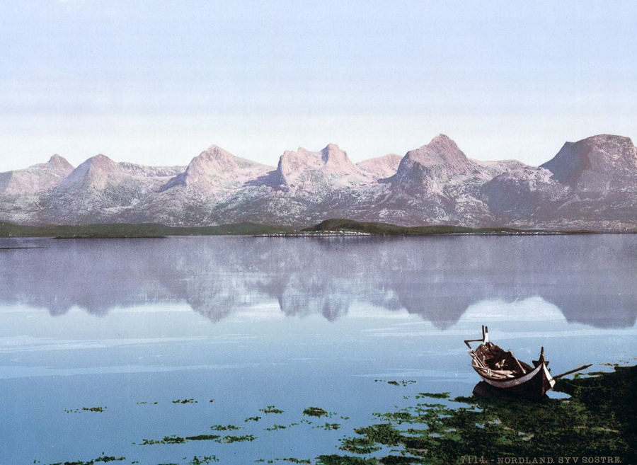 Великолепные цветные открытки: ледники и фьорды Норвегии в 1890-х годах