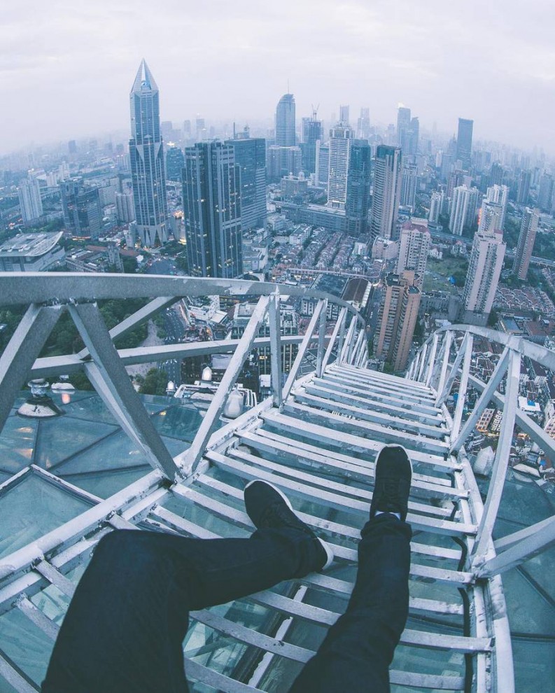 Шанхай c высоты небоскрёбов от Оливера Шоу