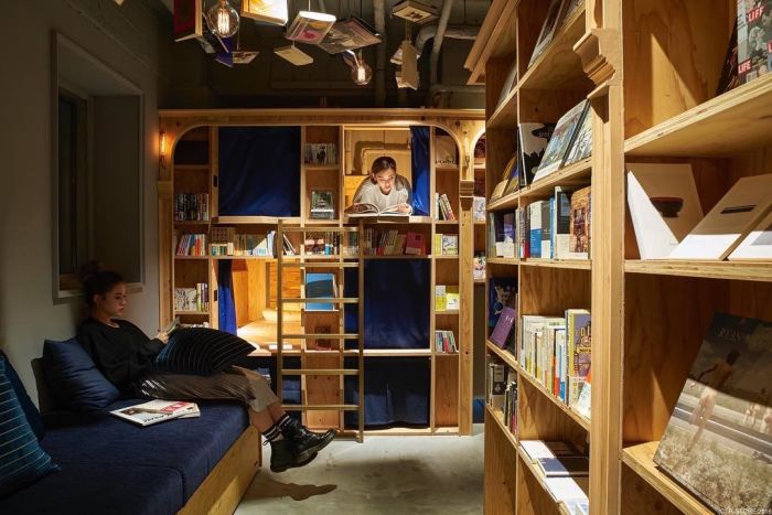 Книжный хостел в Японии