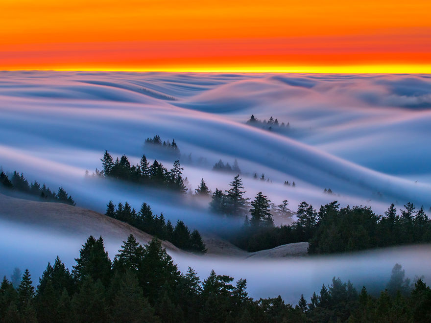 Красивые волны тумана от Ника Стейнберга