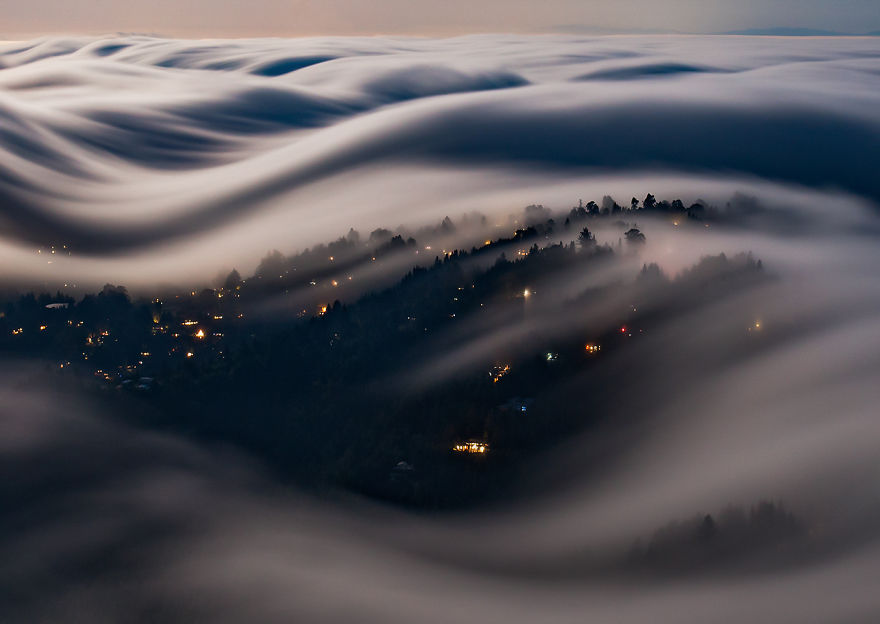 Красивые волны тумана от Ника Стейнберга