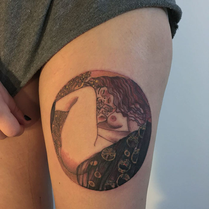 Татуировки, вдохновлённые творчеством Густава Климта