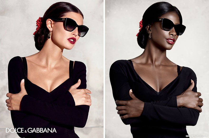Темнокожая модель воссоздала рекламные кампании модных брендов