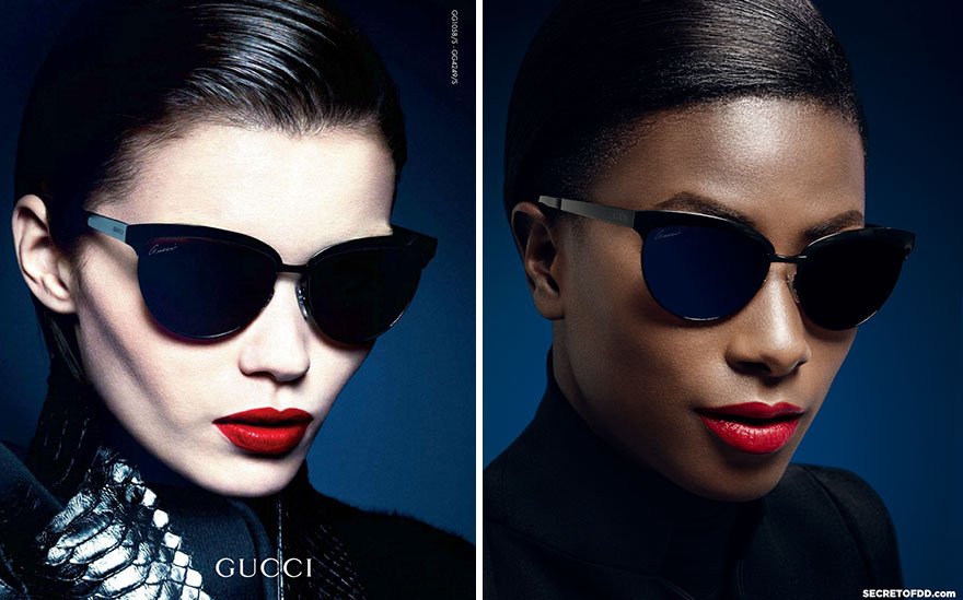 Темнокожая модель воссоздала рекламные кампании модных брендов