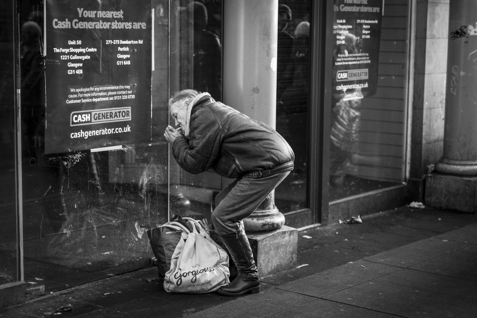 Бездомные на улицах Глазго