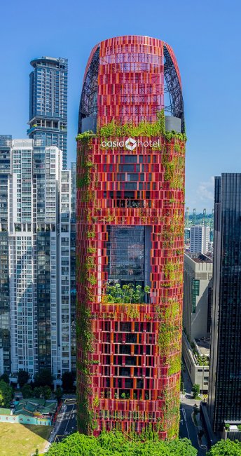 Башня Oasia Hotel в Сингапуре