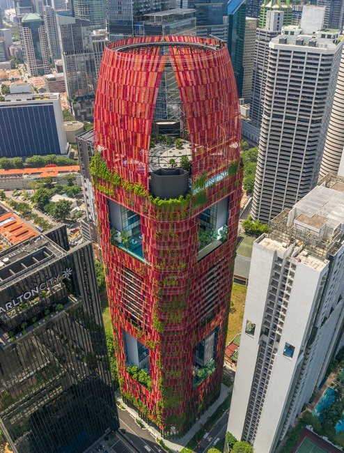 Башня Oasia Hotel в Сингапуре