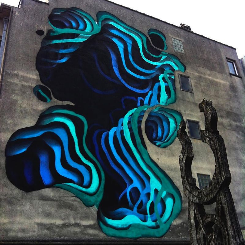 3D граффити от немецкого уличного художника