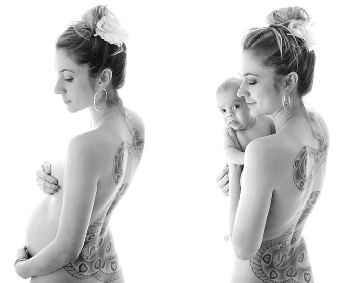 Прекрасные фото во время беременности и после нее