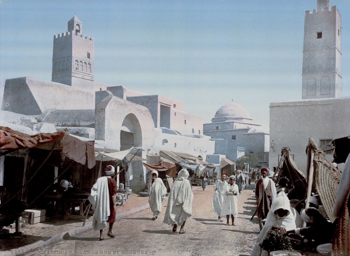 Редкие цветные кадры из Туниса рубежа XIX-XX веков