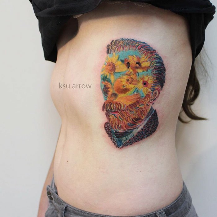 Татуировки, вдохновлённые творчеством известных художников