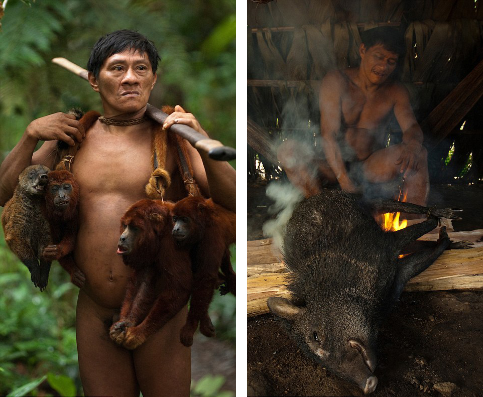 Племя гуарани в тропических лесах Эквадора