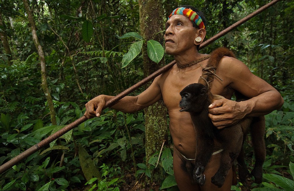 Племя гуарани в тропических лесах Эквадора