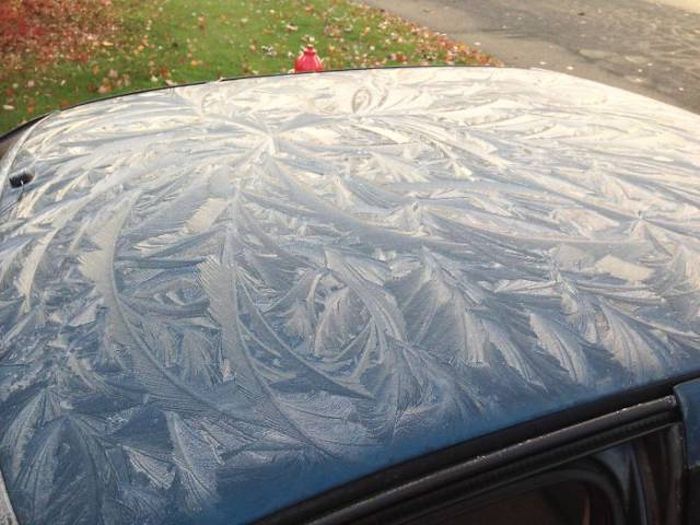 Замерзшие автомобили как произведения искусства