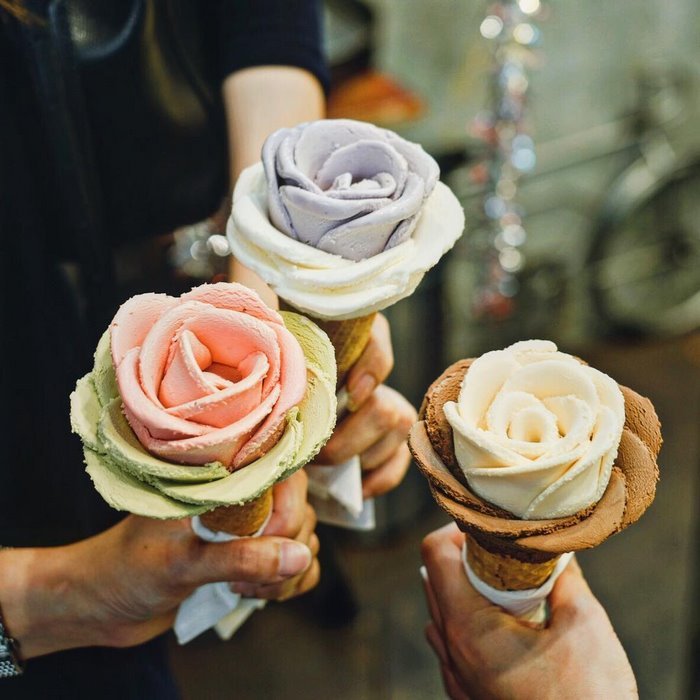 Цветы из мороженого