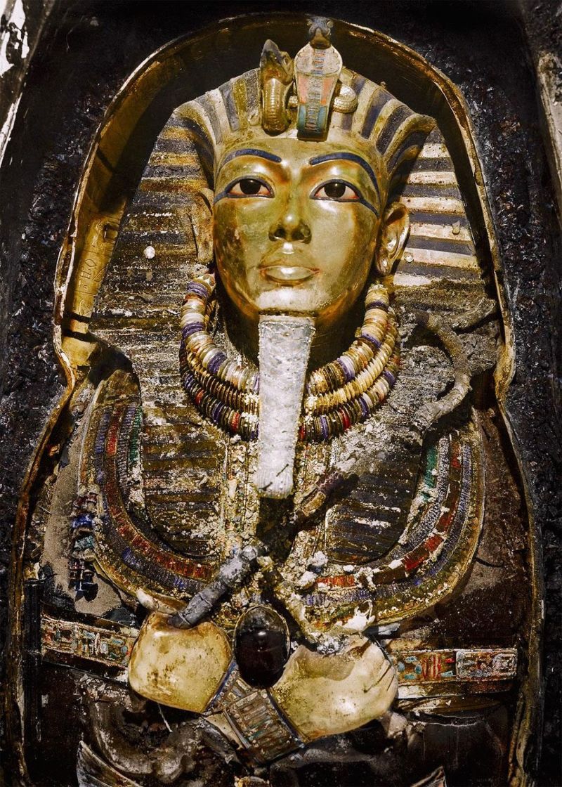 Колоризированные фотографии вскрытия гробницы Тутанхамона