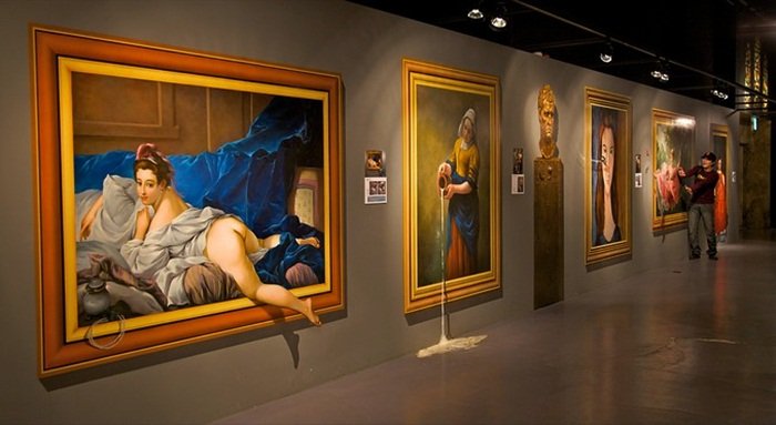 Прикольное искусство в Музее обмана зрения