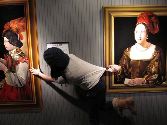 Прикольное искусство в Музее обмана зрения