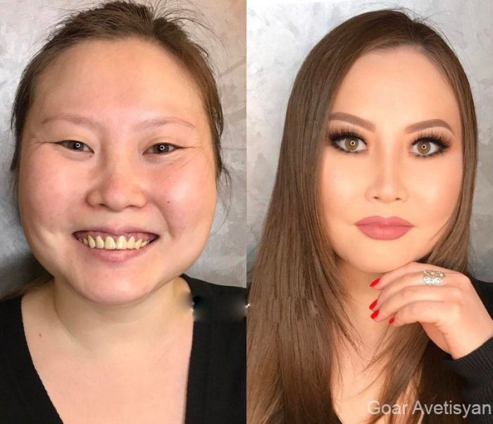 Магия макияжа: до и после