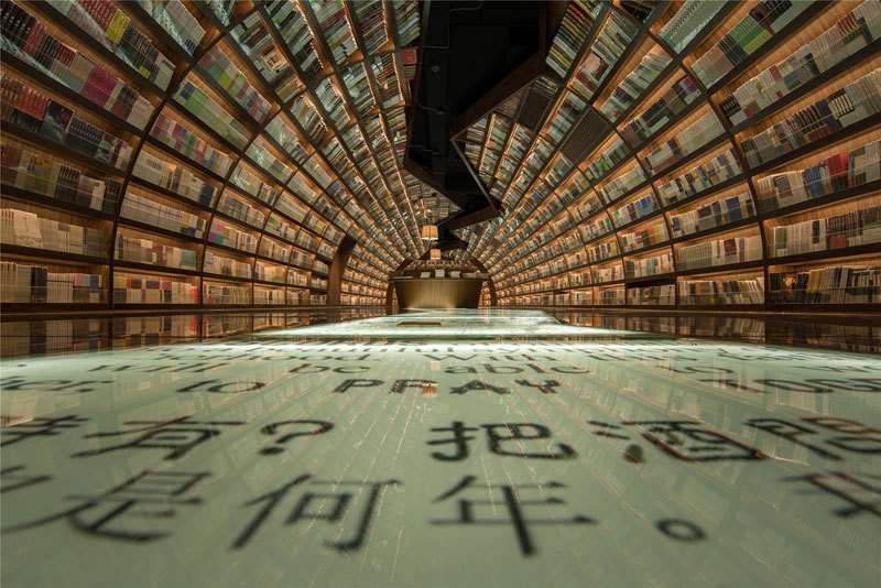 Футуристическая библиотека для китайских книголюбов