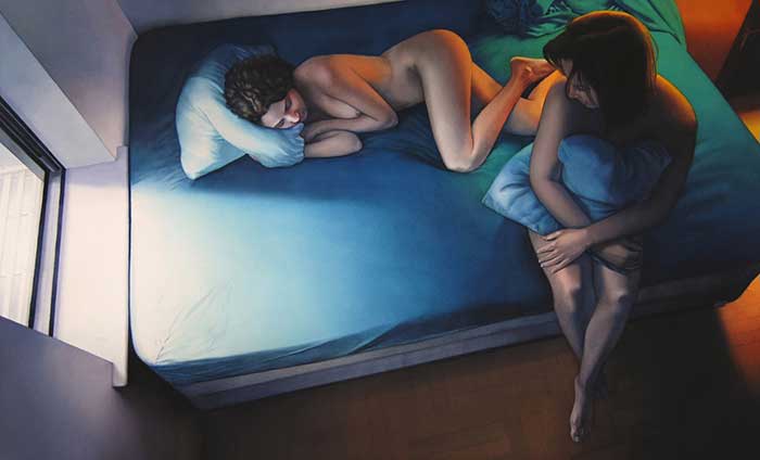 Художник-гиперреалист исследует интимные отношения в домашней обстановке