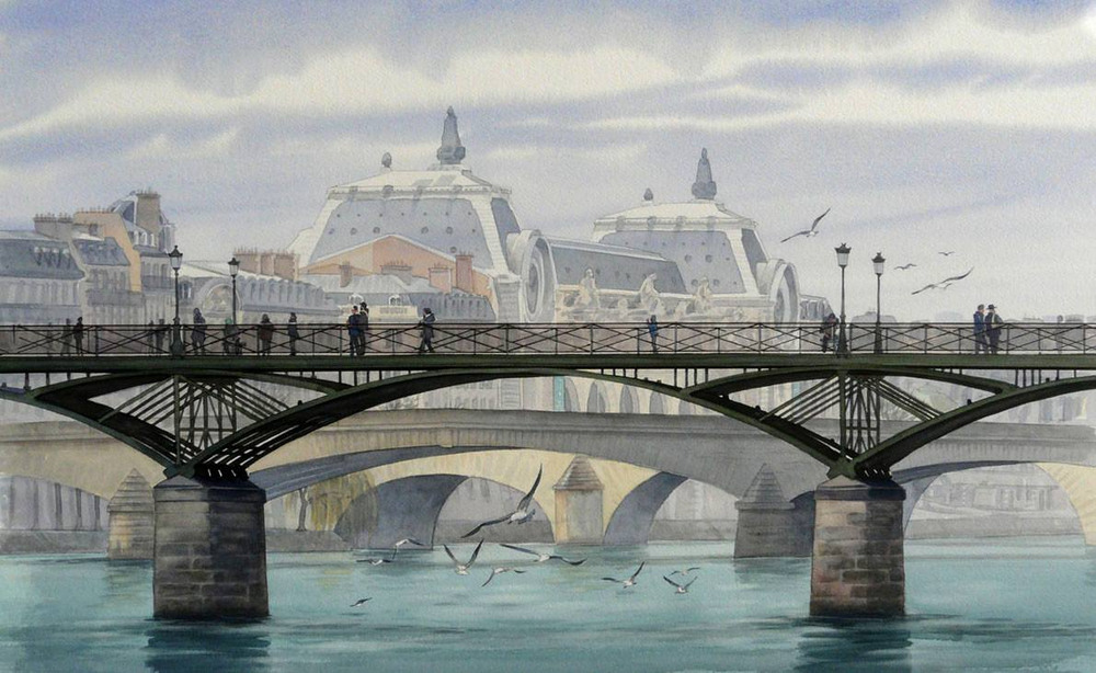 Париж на акварелях Тьерри Дюваля