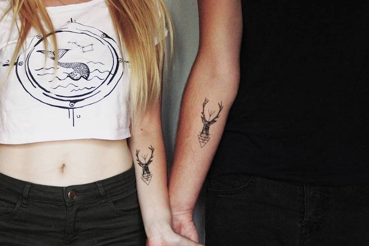 Парные татуировки для влюблённых