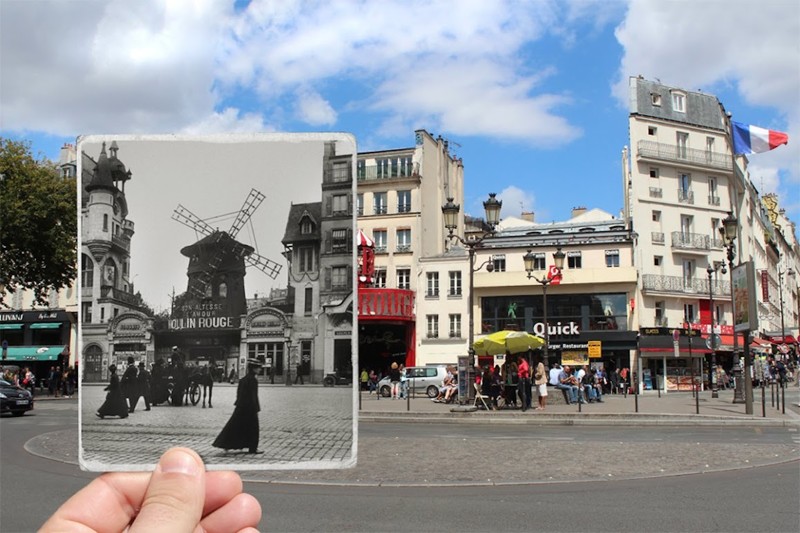 100-летние изменения Парижа на фото Жюльена Кнеза