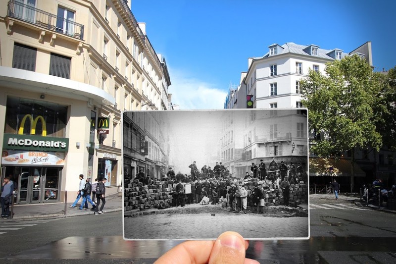 100-летние изменения Парижа на фото Жюльена Кнеза