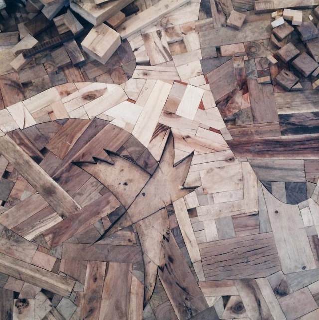 Дизайнерский пол из древесины