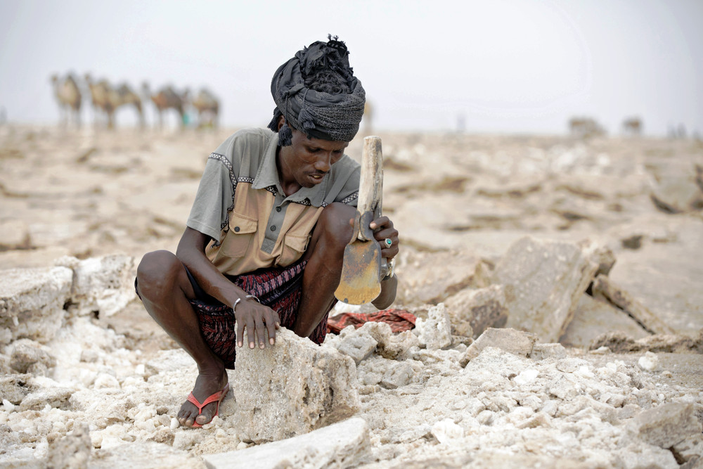 Добыча соли в Эфиопии