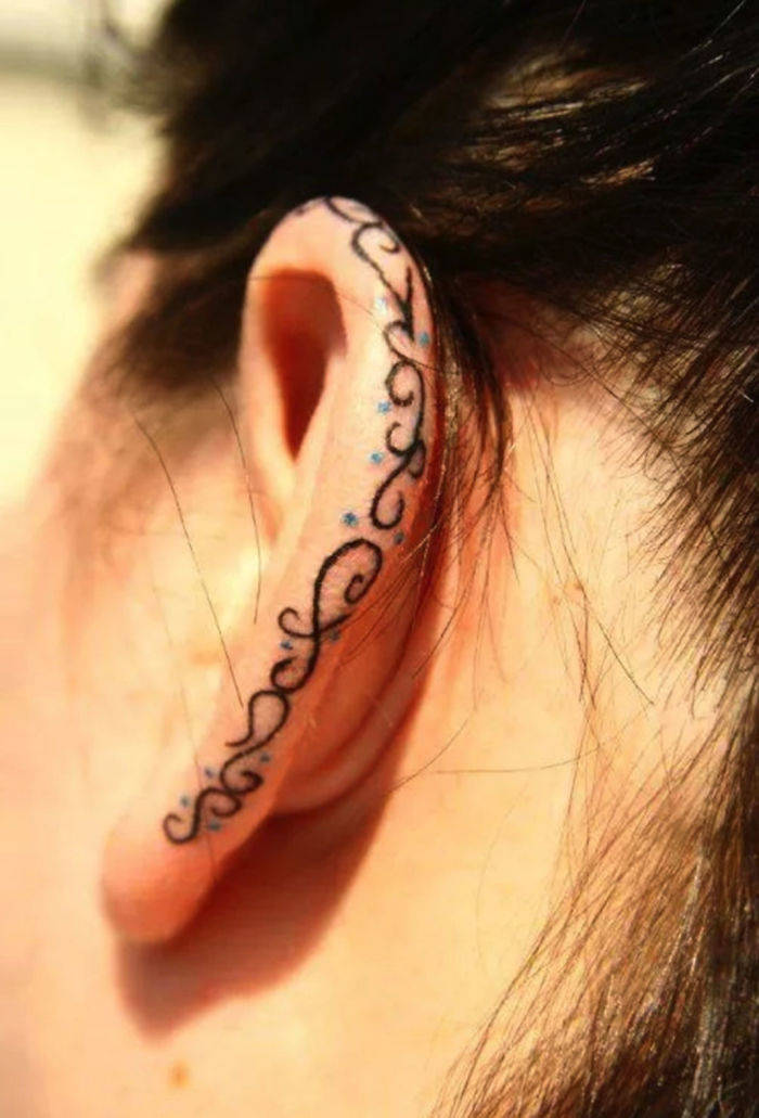 Татуировки на ушах