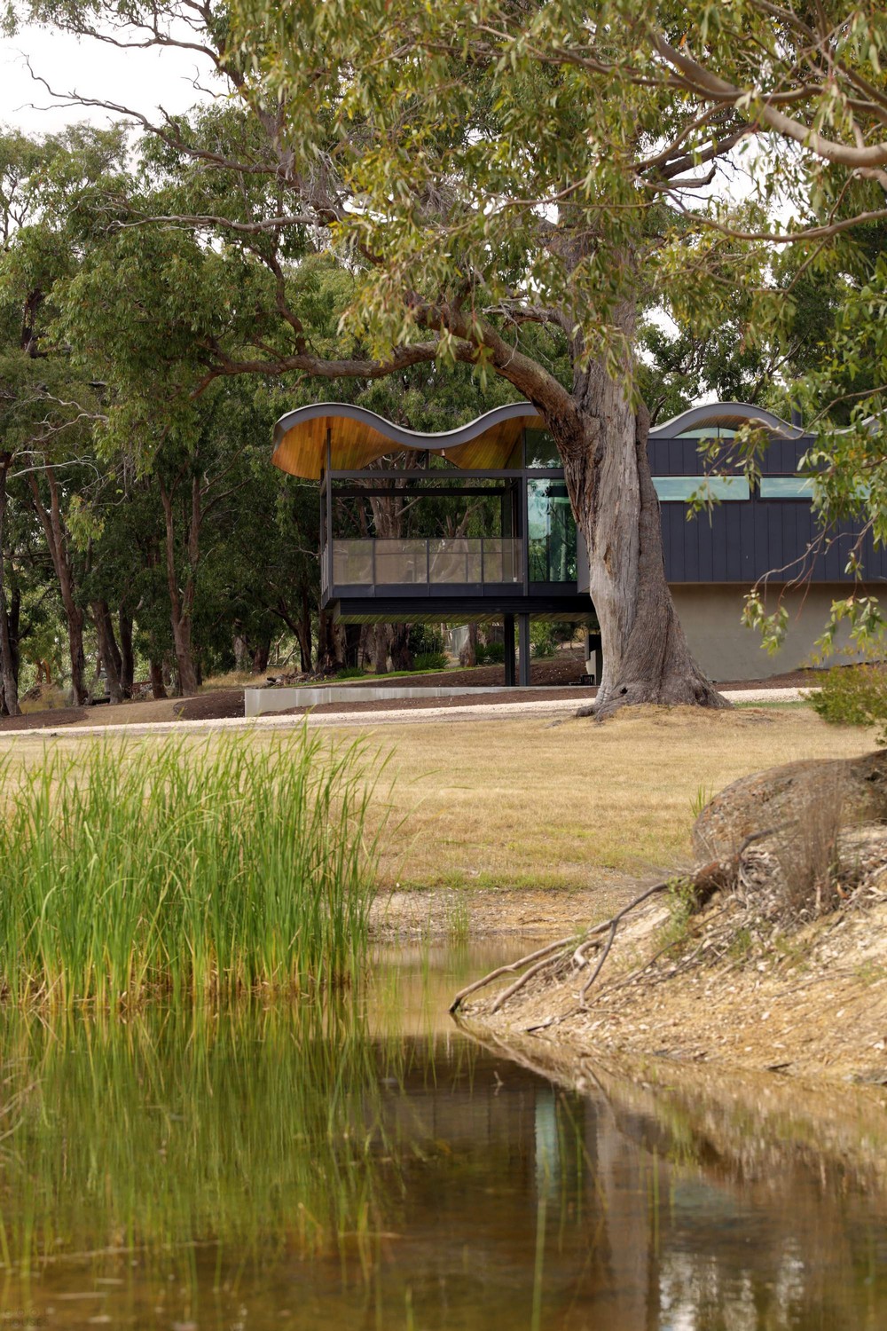 Частный дом с волнистой крышей в Австралии